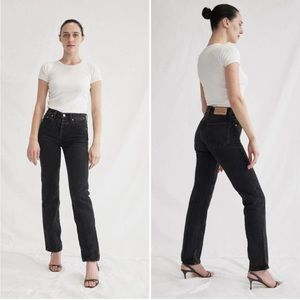 Elegant Black Straight Leg Jeans for Women